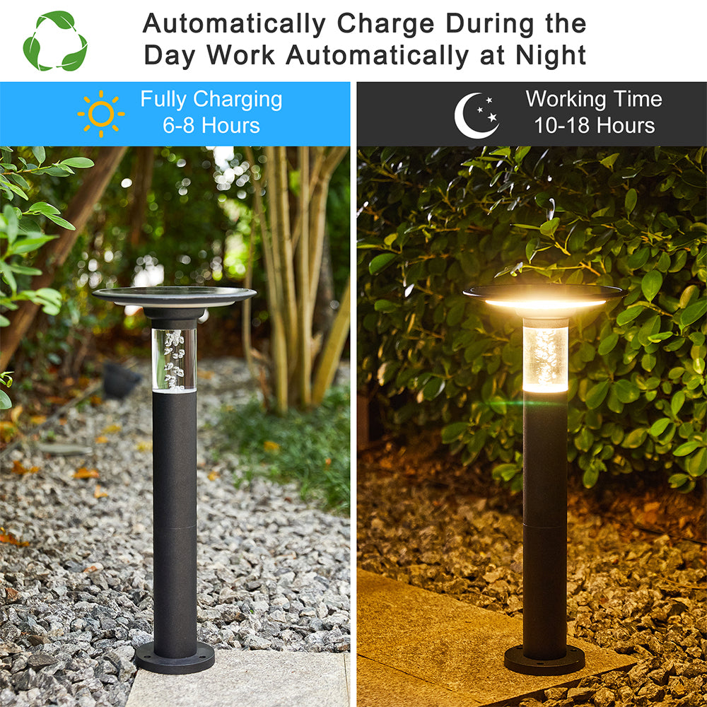 Solar Lawn Light With Dimmable LED - Black_5