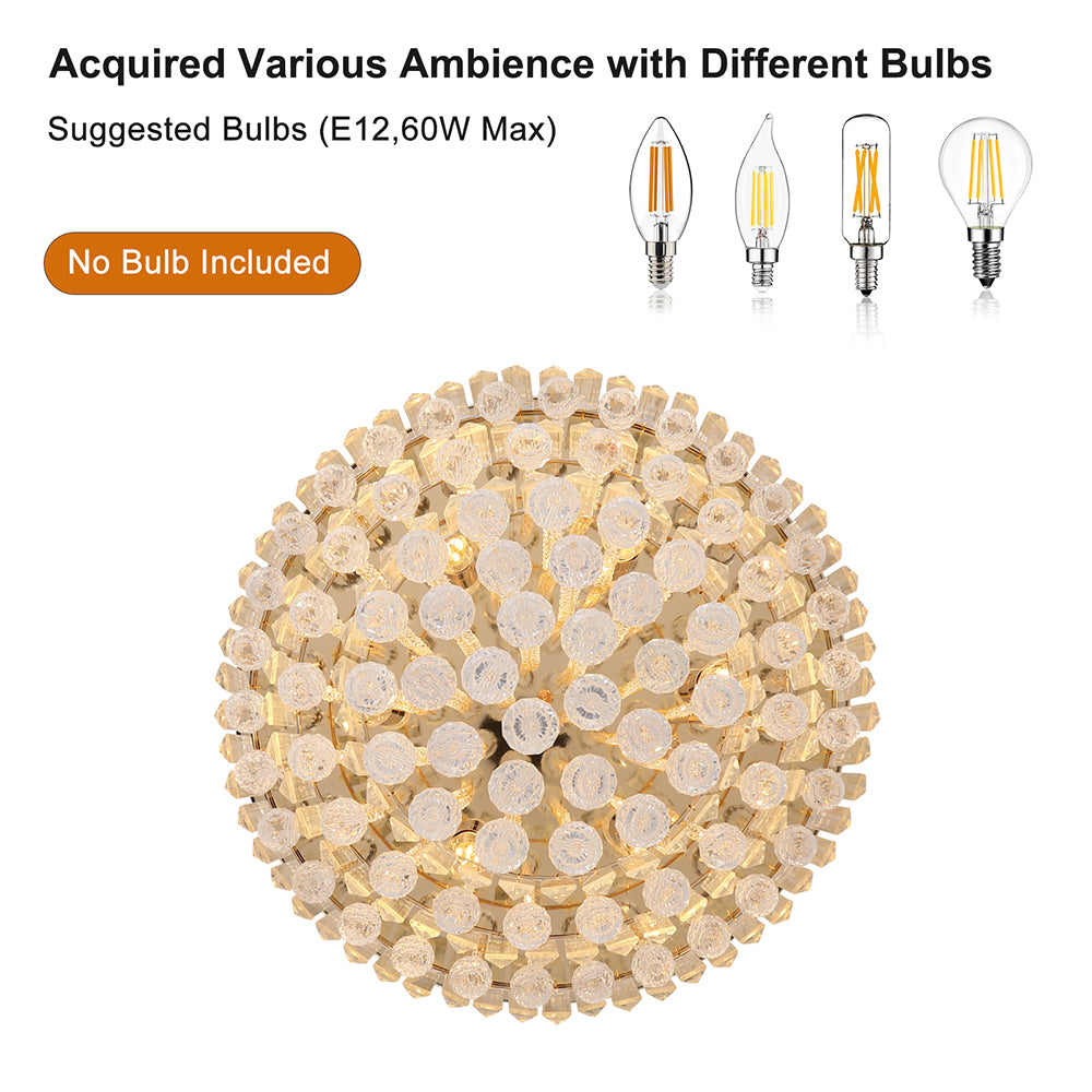 Modern Gold Luxury Crystal Chandelier - Large Ceiling Light_5