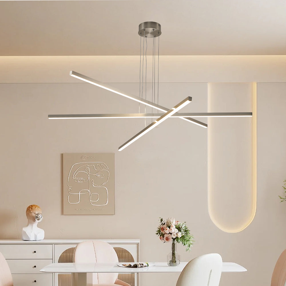 Pendant Lighting Fixture in Silver Integrated LED_5