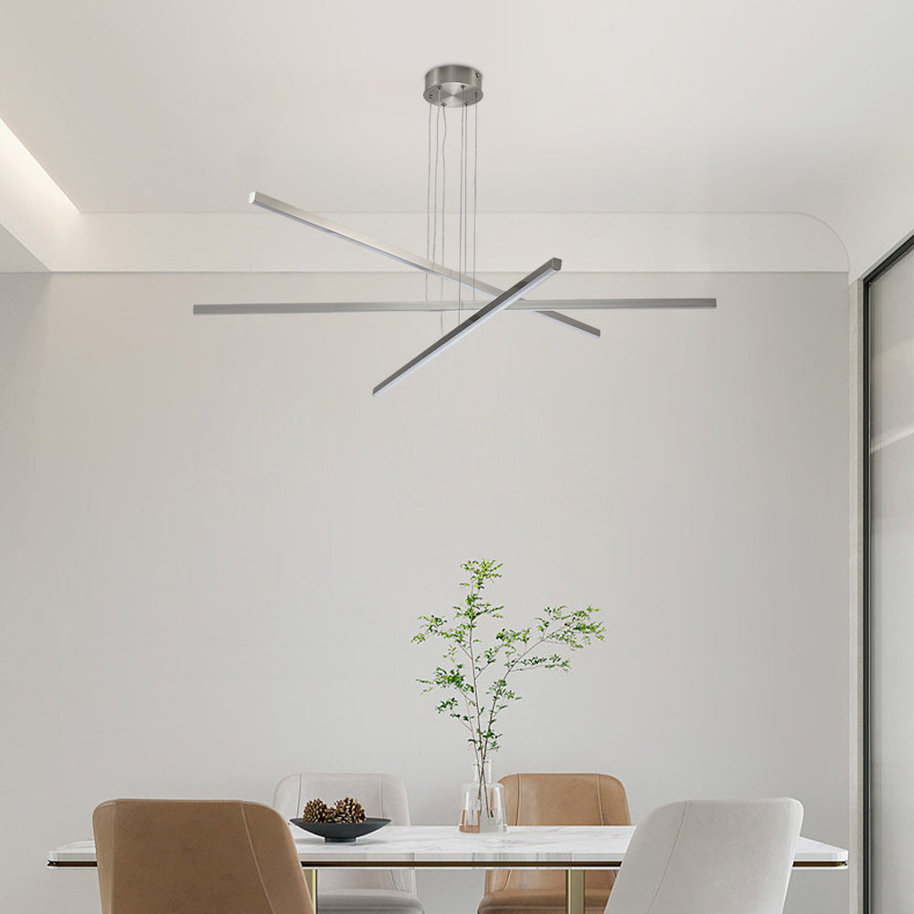 Pendant Lighting Fixture in Silver Integrated LED_3