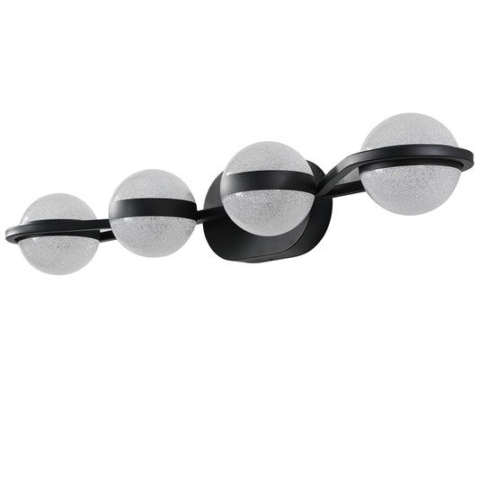 4-LED Bulbs Vanity Lights for Bathroom - Black_0