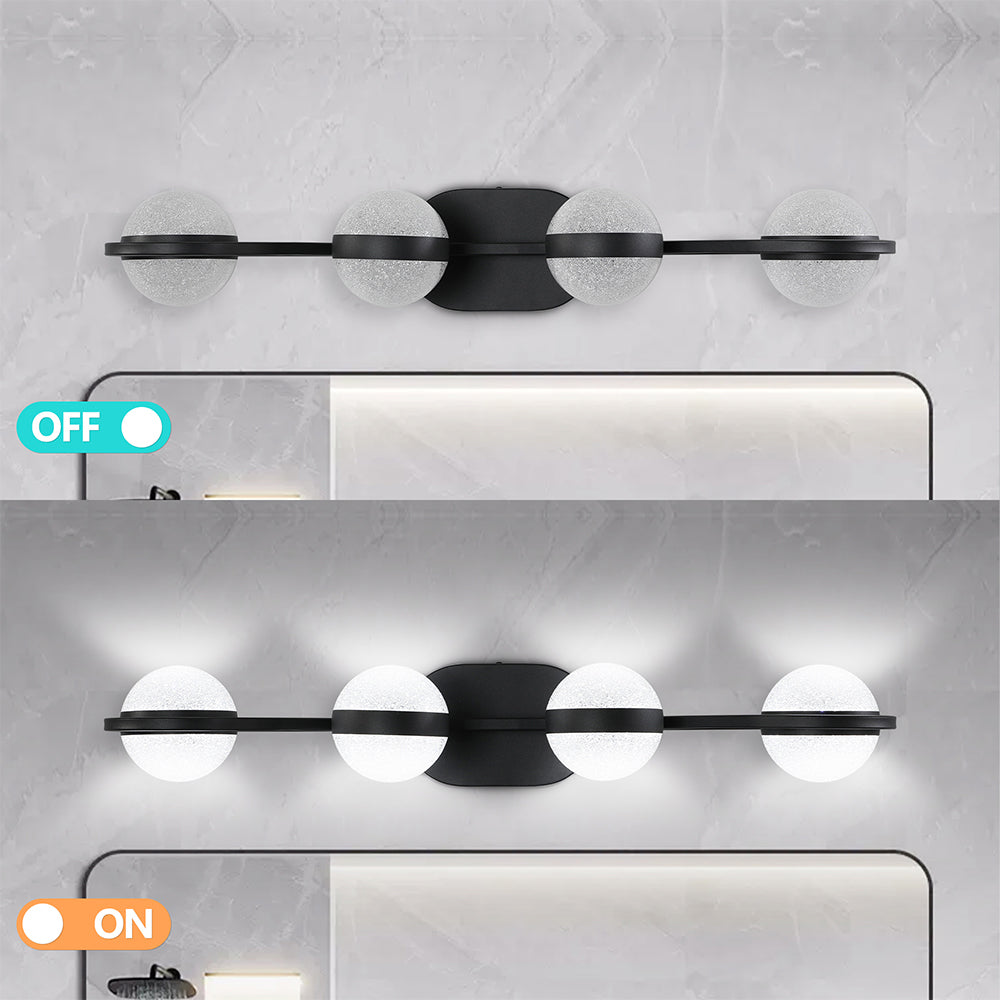 4-LED Bulbs Vanity Lights for Bathroom - Black_6