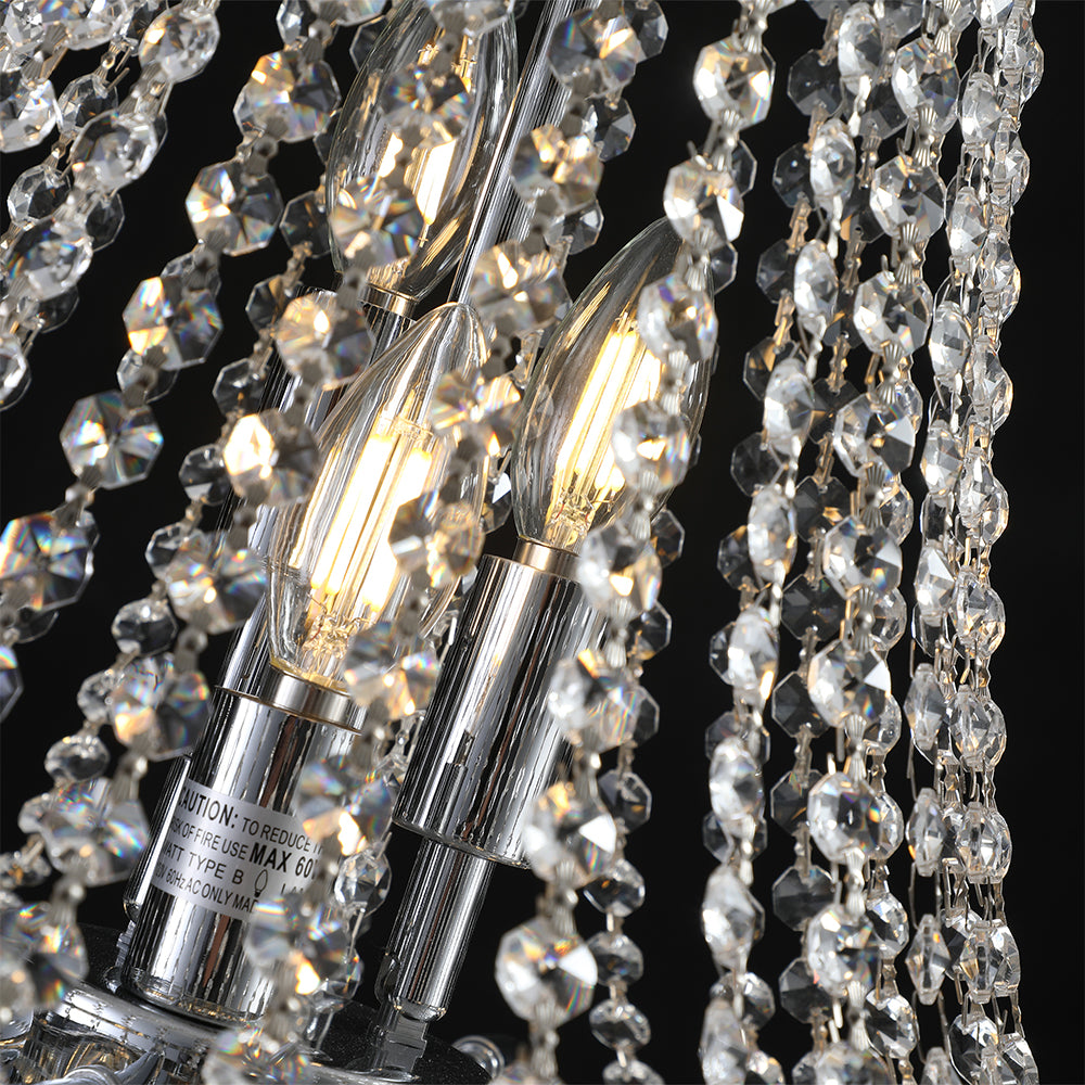 Luxurious Large Contemporary Chromium-Colored Crystal Chandelier_8