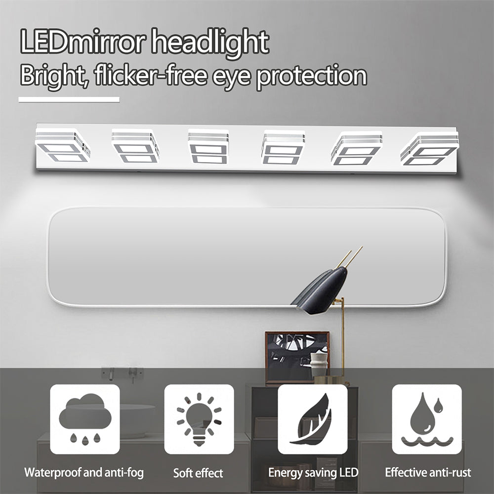 Modern Chrome 6-Light LED Mirror Light_4