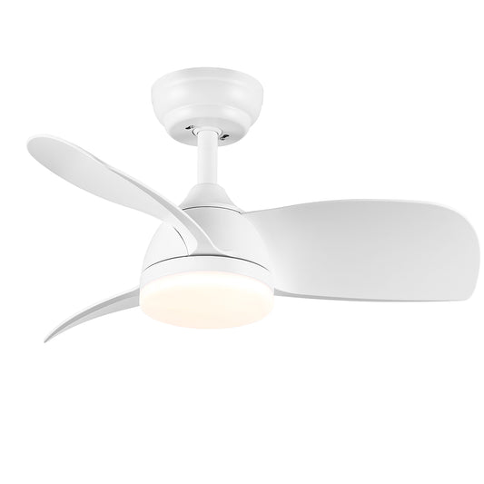 28-Inch Integrated LED Ceiling Fan Lighting - White_0