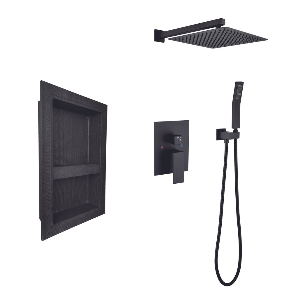 Wall-Mounted Rain Shower Head System with 12 x 20 Shower Niche_0