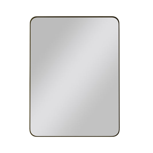 30x40 Inch Rectangular Metal Framed Wall Mirror -  Black_0