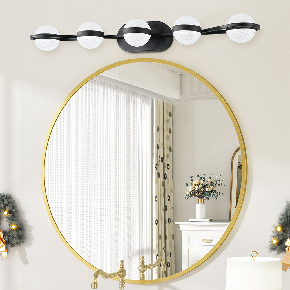 5-LED Bulbs Vanity Lights for Bathroom - Black_3