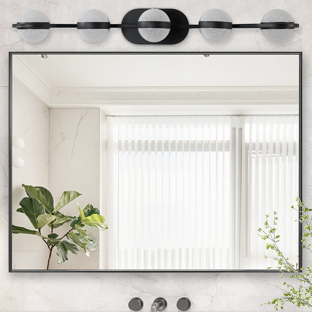 5-LED Bulbs Vanity Lights for Bathroom - Black_2