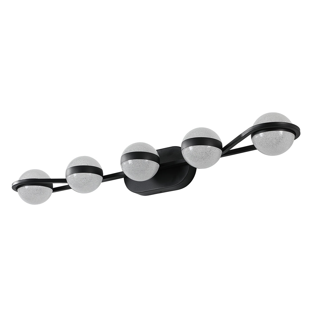 5-LED Bulbs Vanity Lights for Bathroom - Black_0