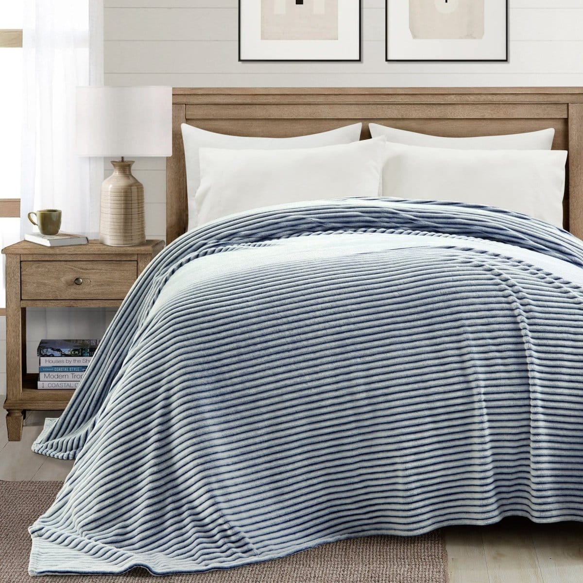 LushDecor. 3-piece set with plush texture and elegant style. Machine washable. 