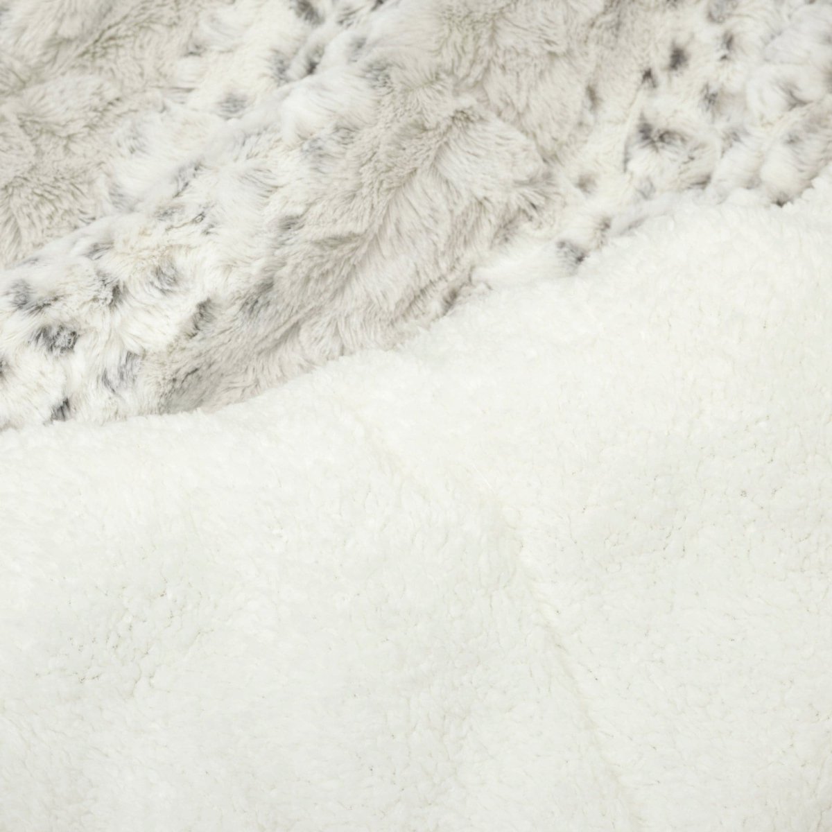 Leopard faux fur in color block stripe 