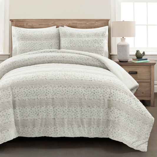 3-piece set includes comforter & 2 shams. Ultra-soft, machine washable. Bold contemporary style by LushDecor.
