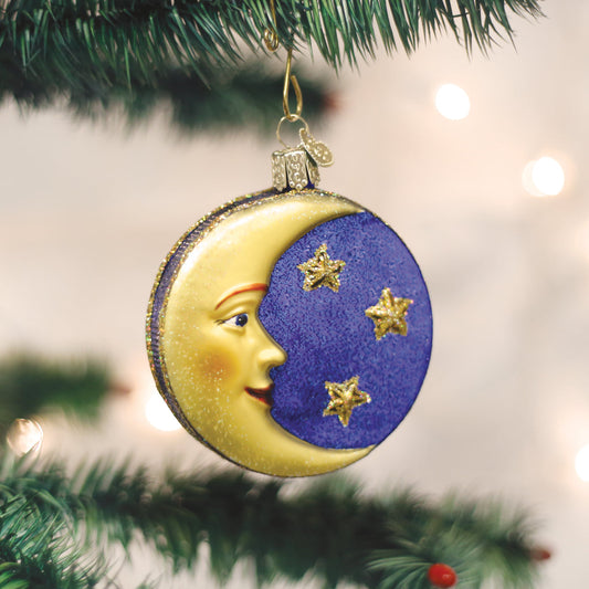 Man In The Moon Ornament - Two Sided