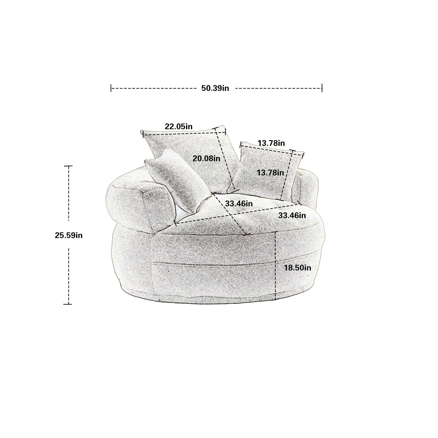 Chenille Boucle Sofa Chair