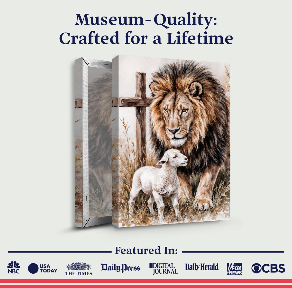 Lion And Sheep Faith Wall Art II