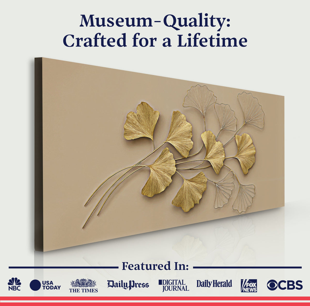 Golden Botanical Wall Art