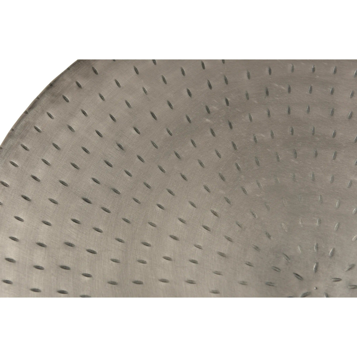 Alevi Silver Iron Drum End Table with Storage