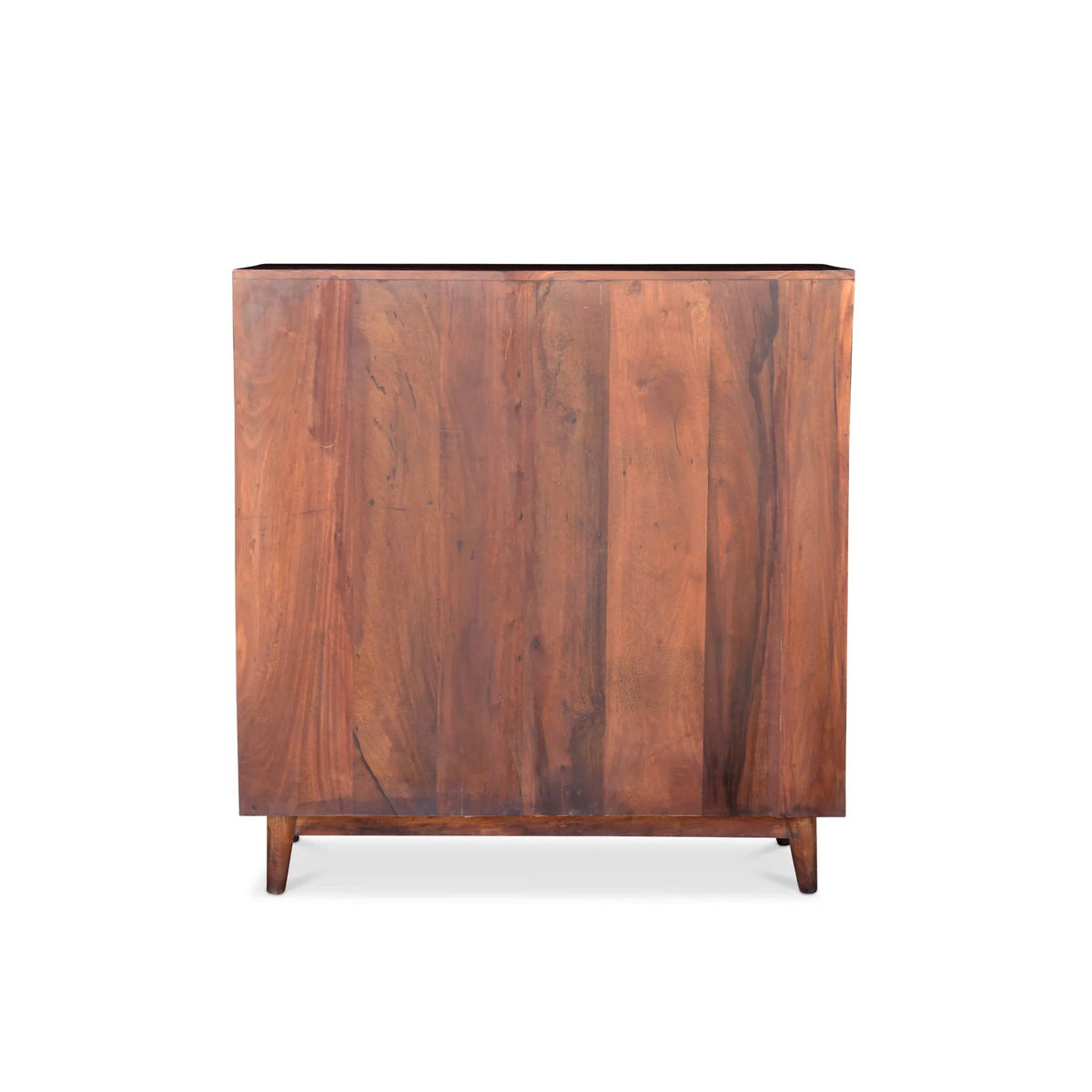 Wooden cabinet with a white background