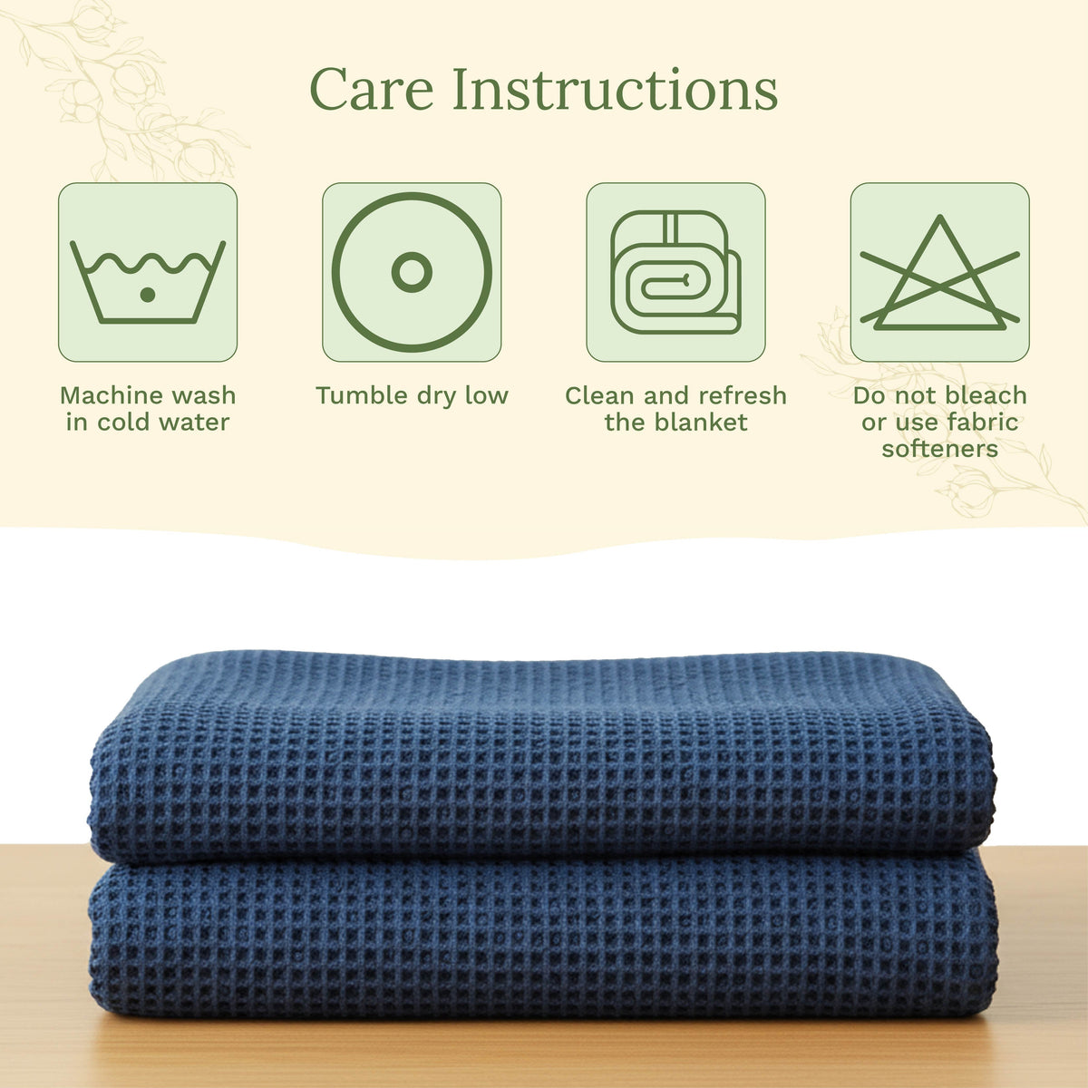 100% Cotton Waffle Weave Blanket