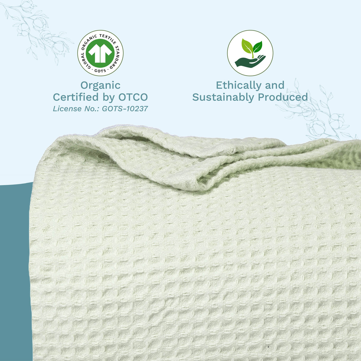 100% Cotton Waffle Weave Blanket