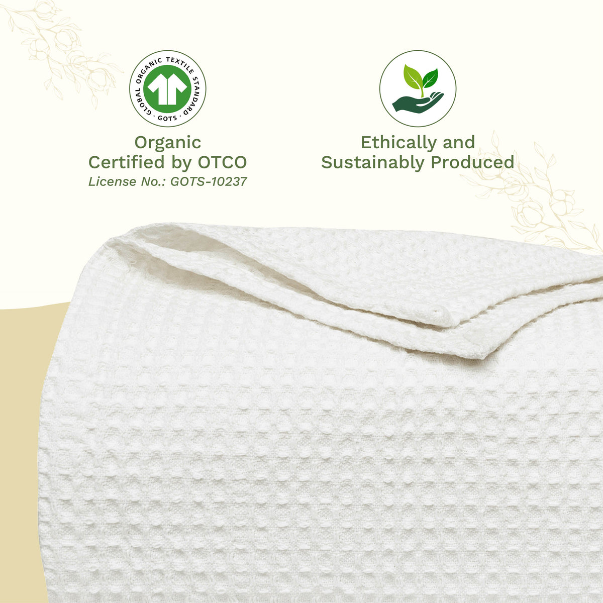 100% Cotton Waffle Weave Blanket