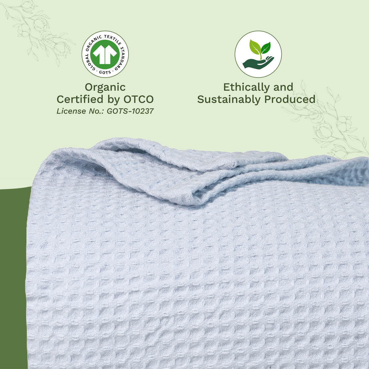 100% Cotton Waffle Weave Blanket