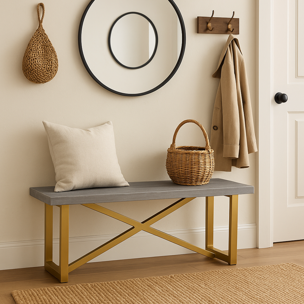 Raven Grey Gold Bench