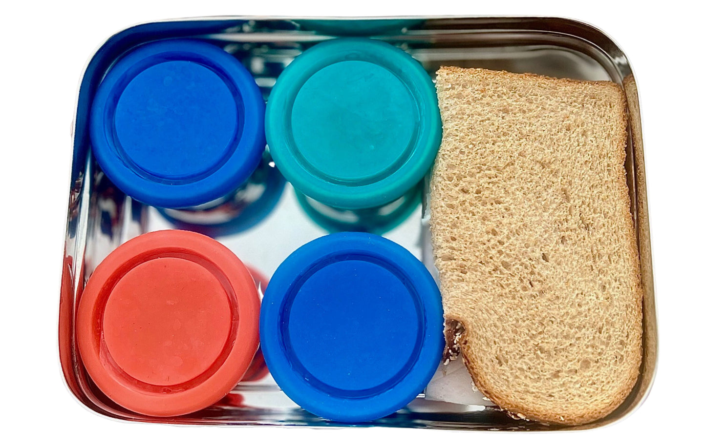 Stainless Steel Bento Snack Box - 6 Compartments for Kids' Lunches & On-the-Go