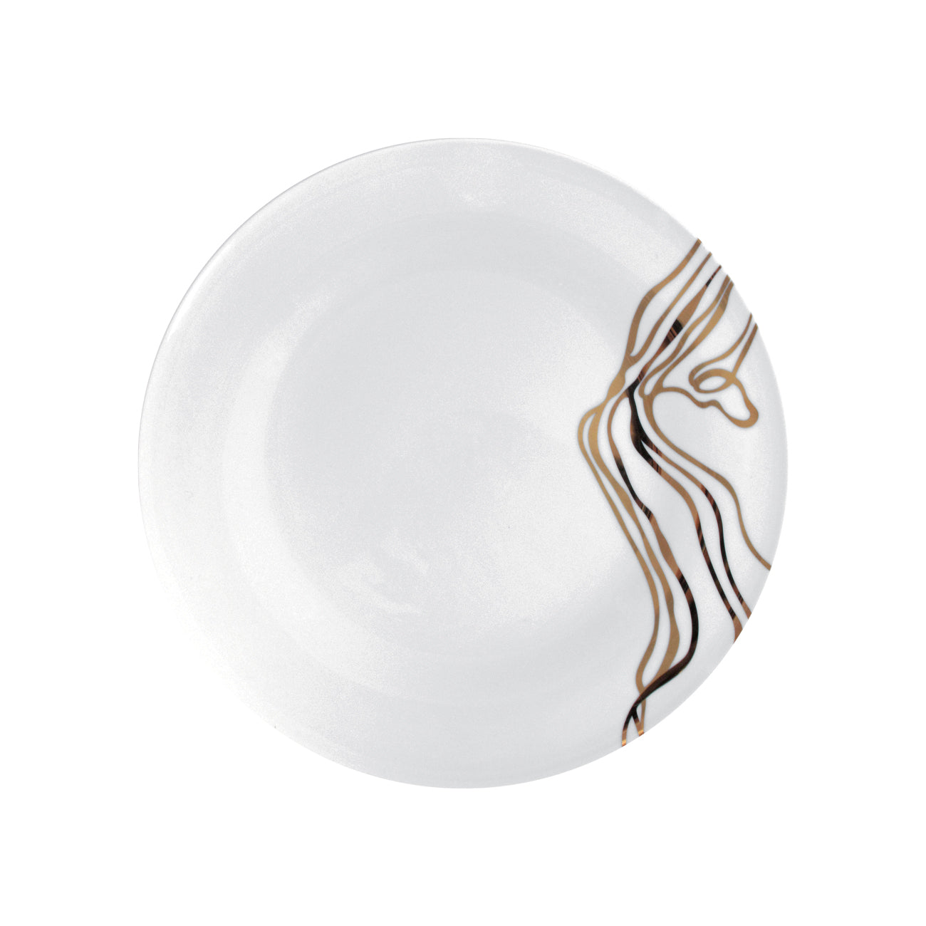 Fiume D'Oro 24-piece Dinner Setting - French porcelain with gold detail