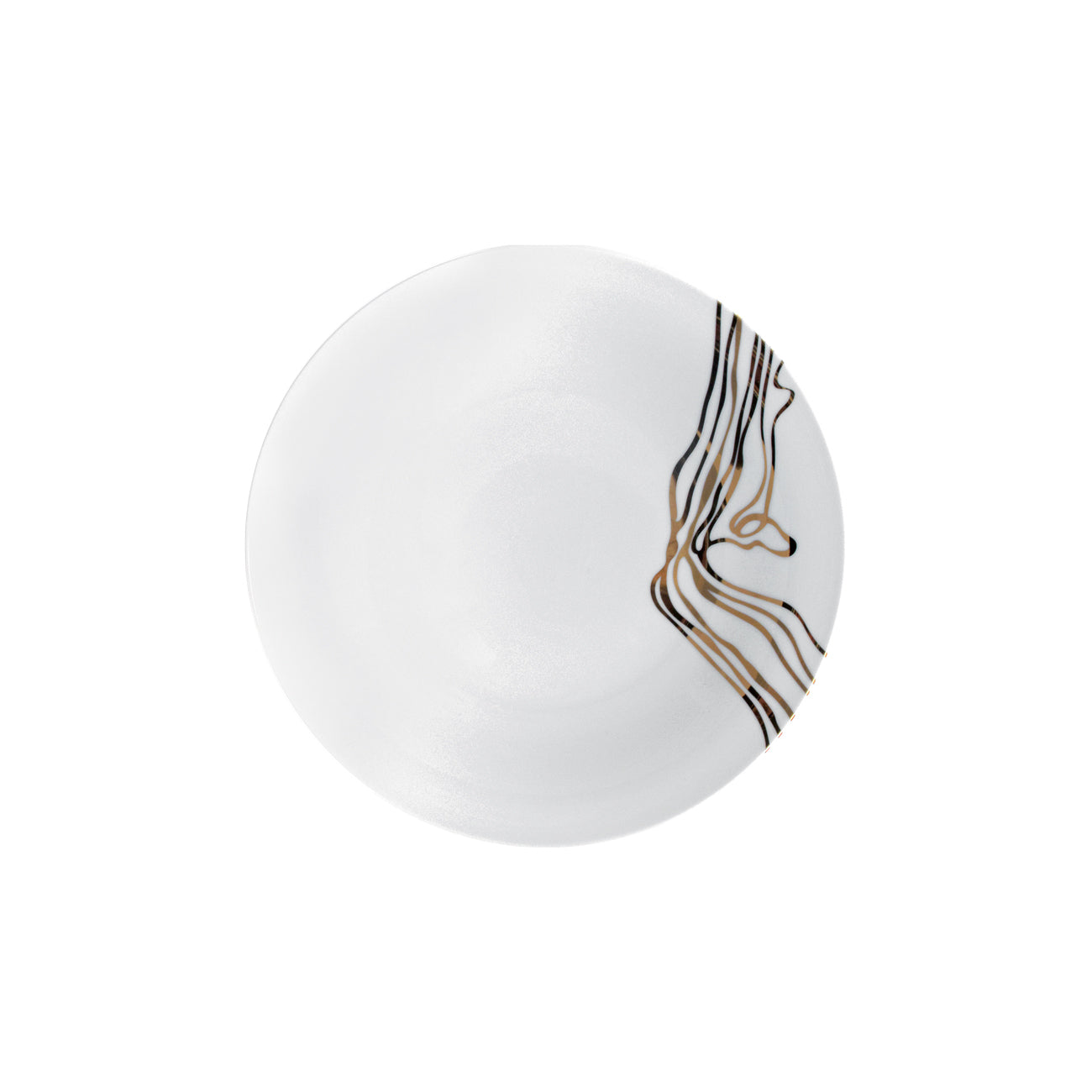Fiume D'Oro 24-piece Dinner Setting - French porcelain with gold detail