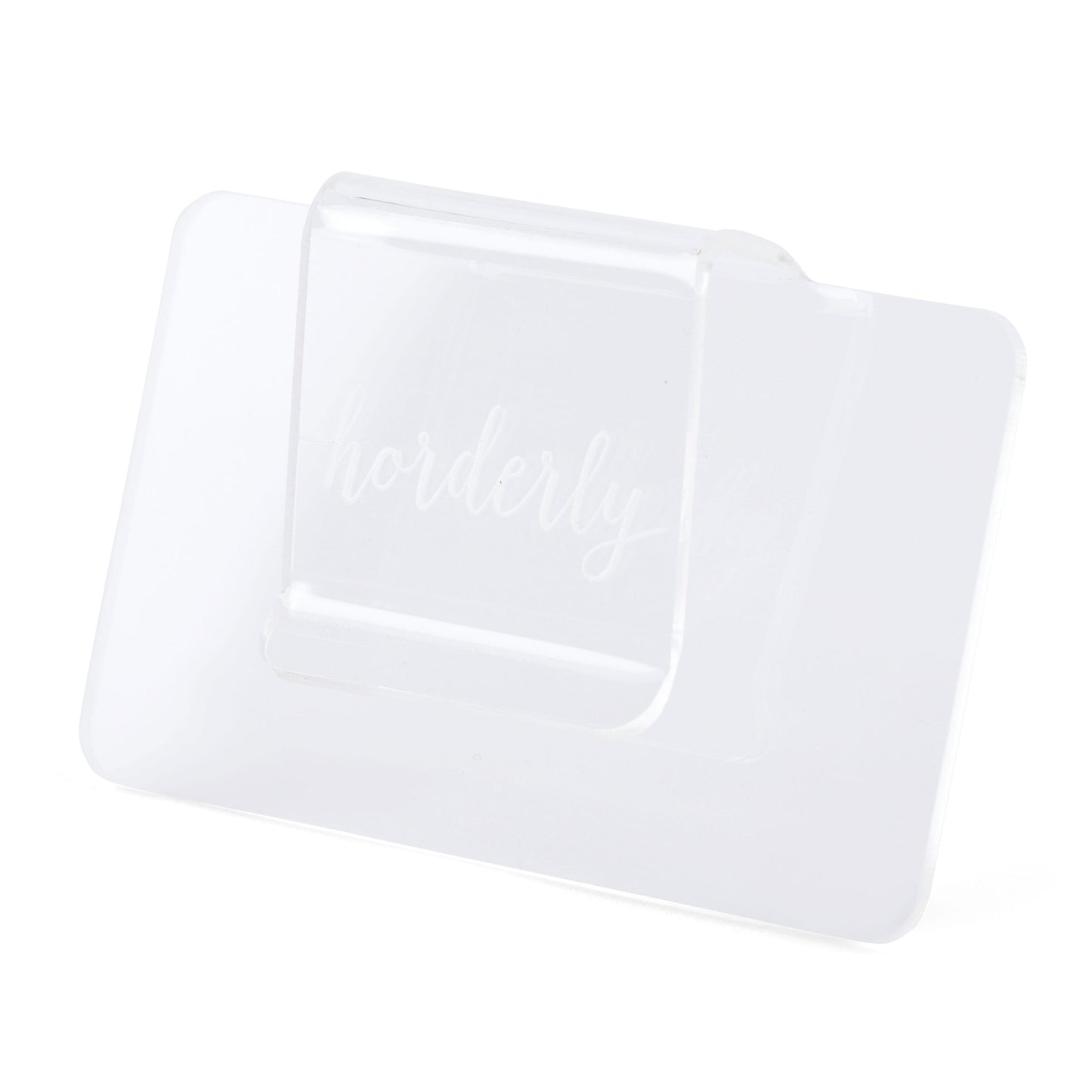 Clear Acrylic Bin Clip Labels - Organization Labels for Bins & Baskets by Horderly