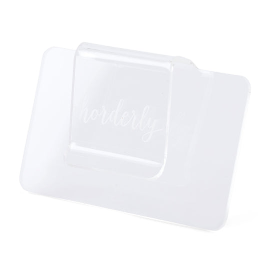 Clear Acrylic Bin Clip Labels - Organization Labels for Bins & Baskets by Horderly