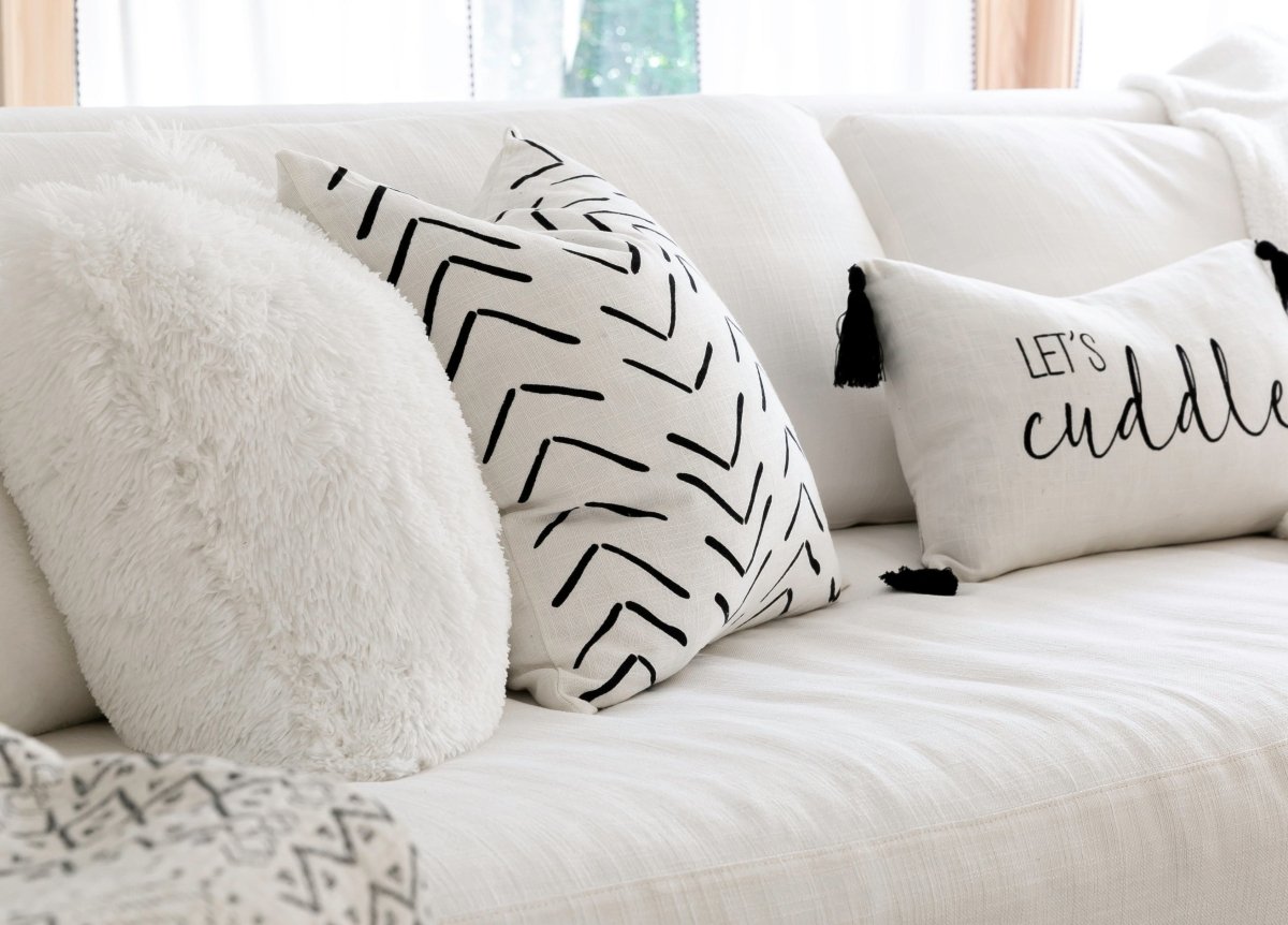 Luxurious Emma faux fur decorative pillow cover by LushDecor. Soft, elegant throw pillow perfect for sofas and beds.