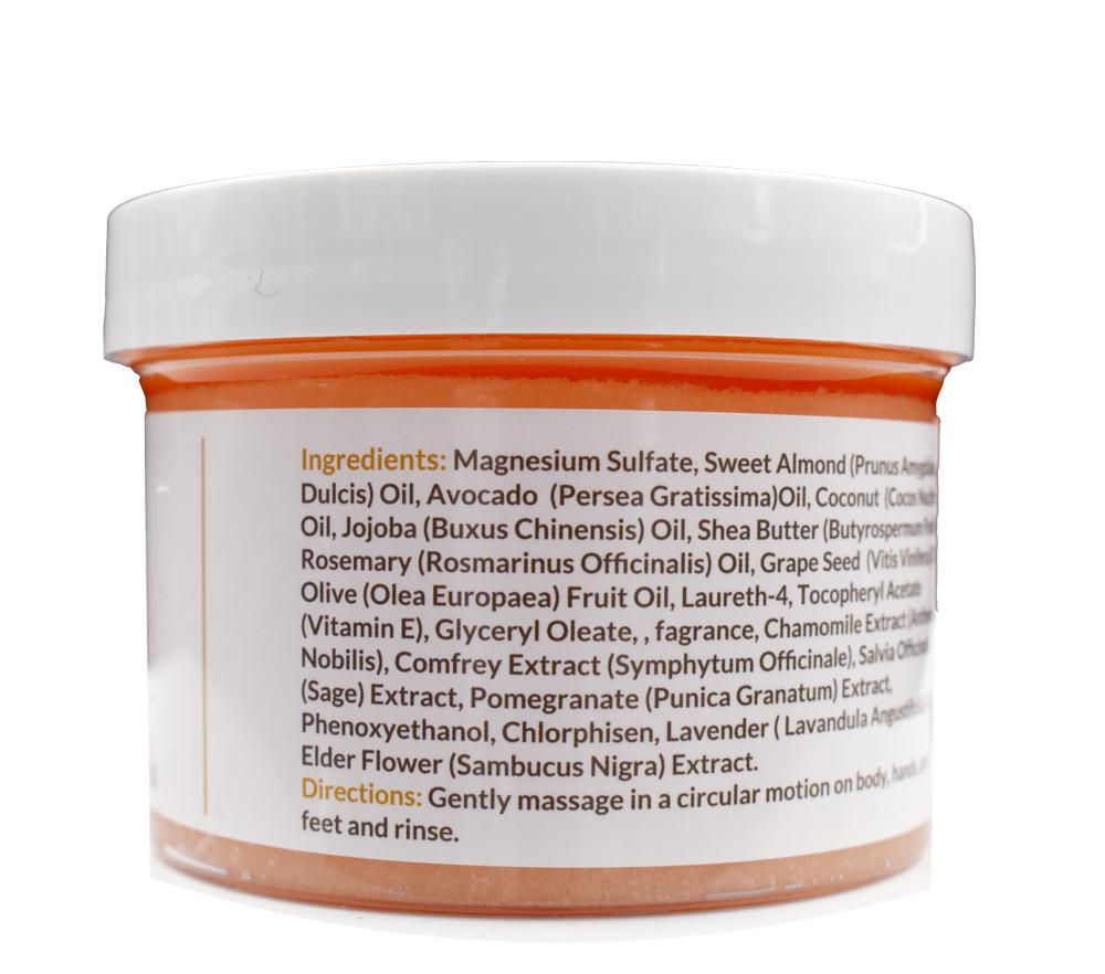 Mandarin Sea Salt Scrub - MADE IN USA- Cruelty Free