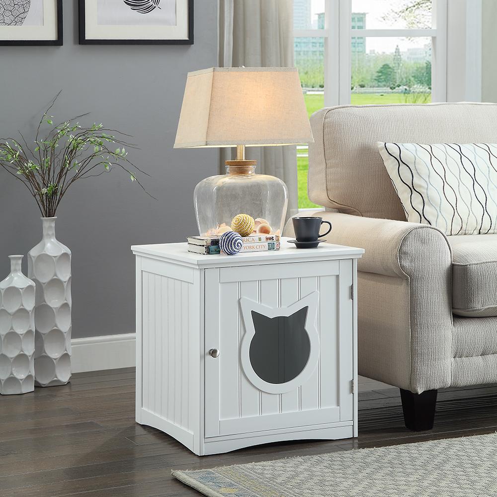 Wooden Cat House Side Table, Nightstand Pet House, Litter Box Enclosure - Hidden LitterboxWooden Cat House Side Table, Nightstand Pet House, Litter Box Enclosure - Hidden Litterbox