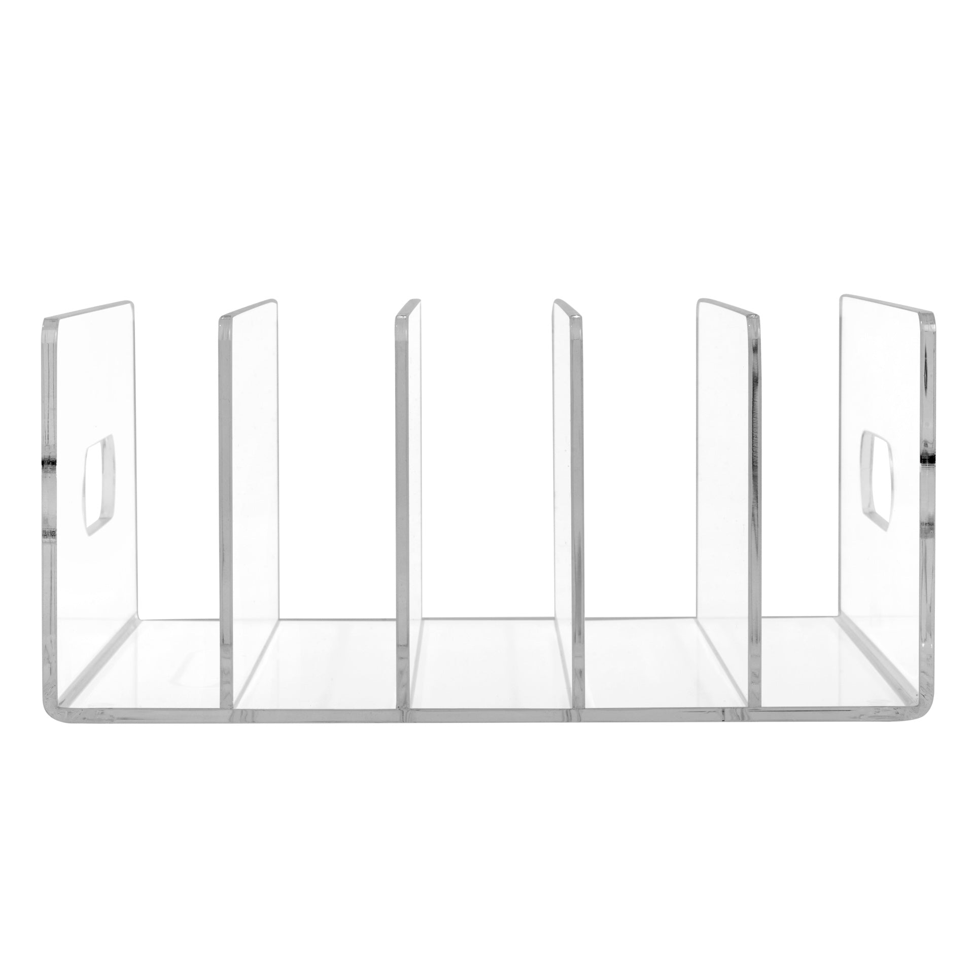 Desk organizer. Acrylic Clutch Divider & Collator - Clear Organizer for Closet & Office by Horderly