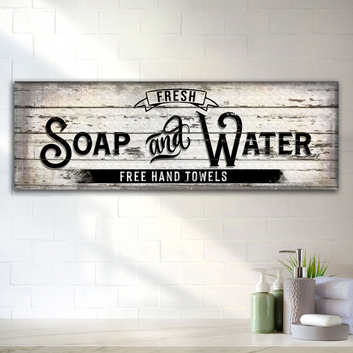 Fresh Soap And Water Family Bathroom Sign