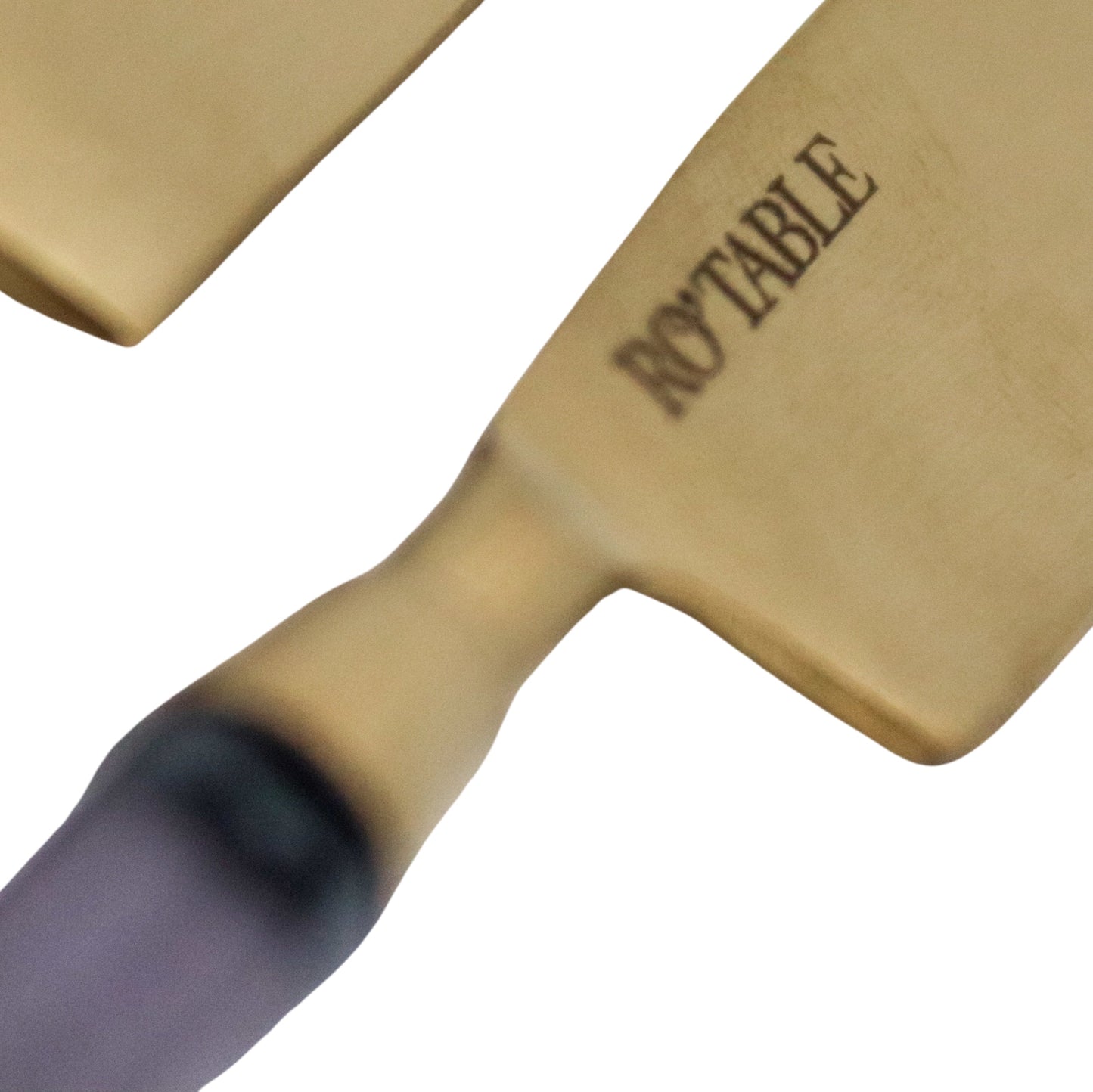 24pc Midnight Slate Cutlery Set - Gold Stainless Steel with Grey Handles | Ro'Table