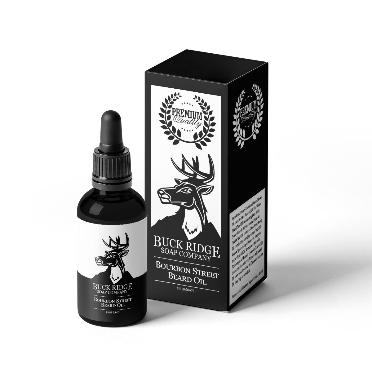 Buck Ridge Bourbon Street Premium Beard Oil - Cruelty Free - Made in USA