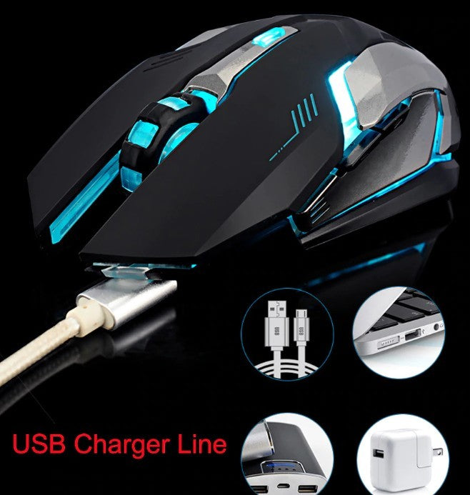 Ninja Dragon Stealth 7 Wireless, Rechargeable, Silent LED Gaming USB  Ergonomic Mouse X7