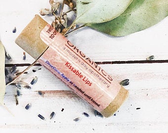 Kissable Lips Chapstick Lip Balm Organic and cruelty free