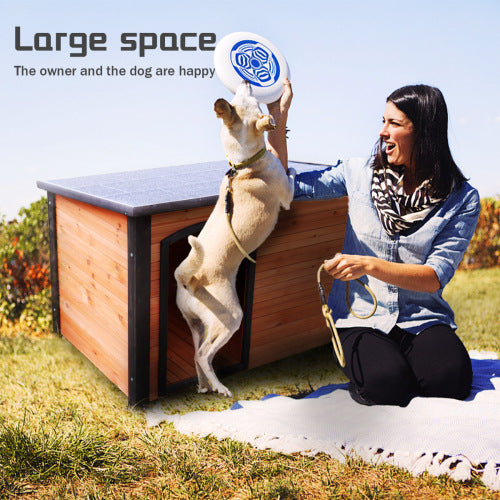 45" Dog House Outdoor and indoor wooden kennel