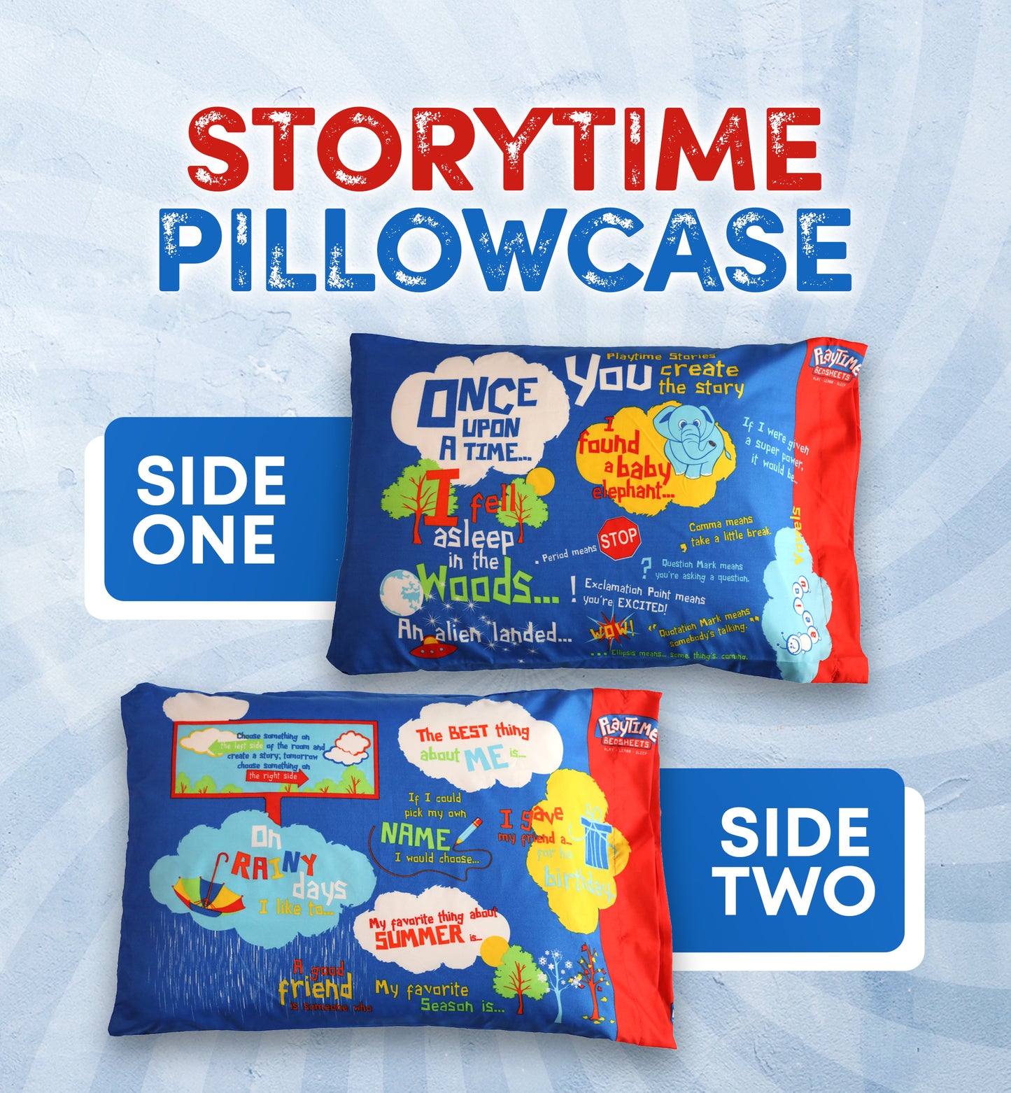 Playtime Bed Sheets Twin 65 Fun Interactive Games & Puzzles. Blue