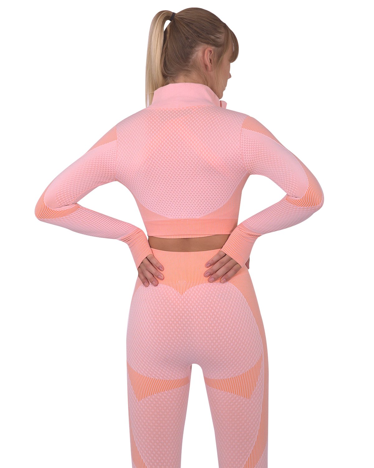 Trois Seamless Sports Crop Jacket - Pink