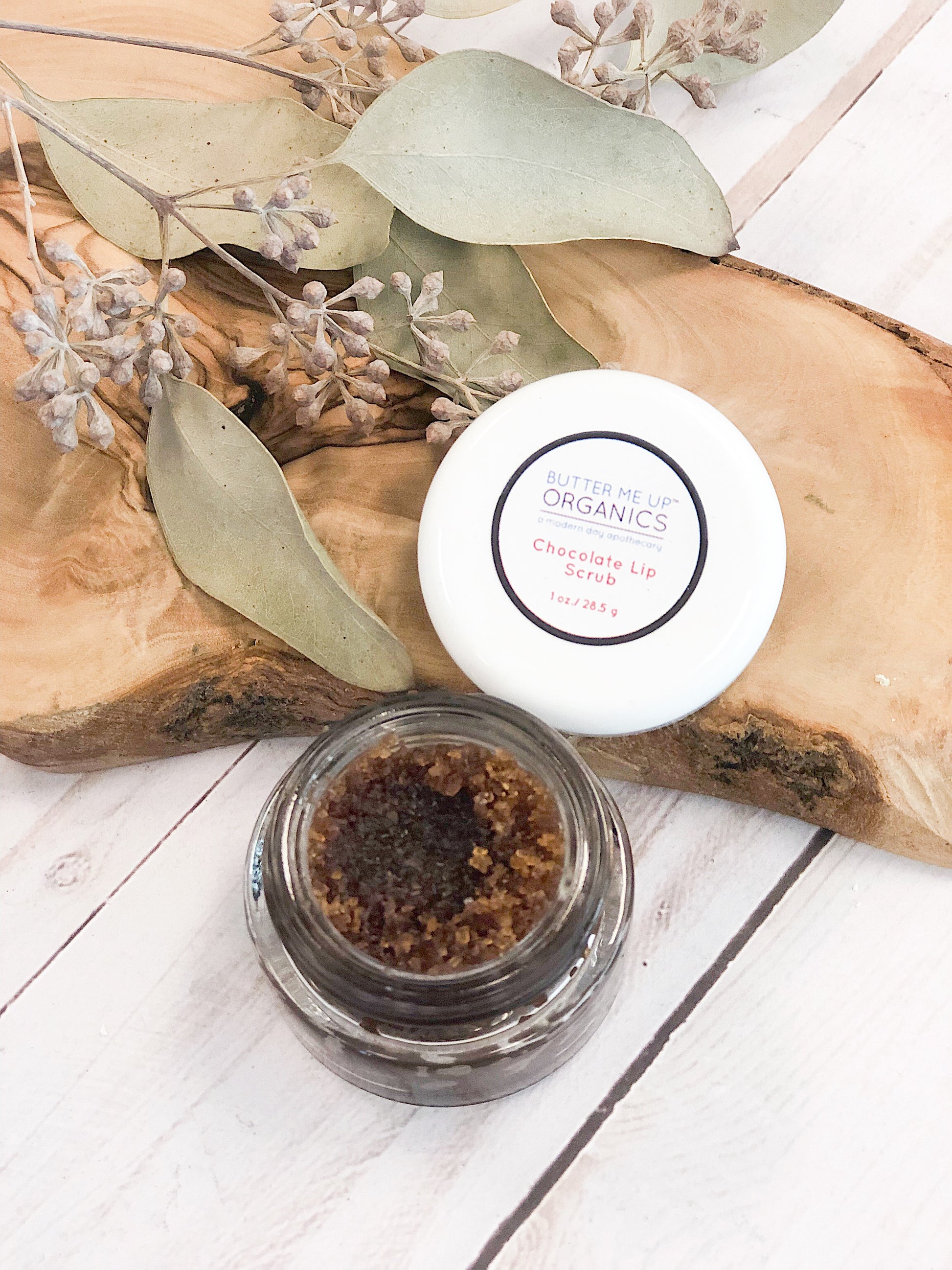 Organic Chocolate Lip Scrub Flaky Chapped Lips by Butter Me Up Organics