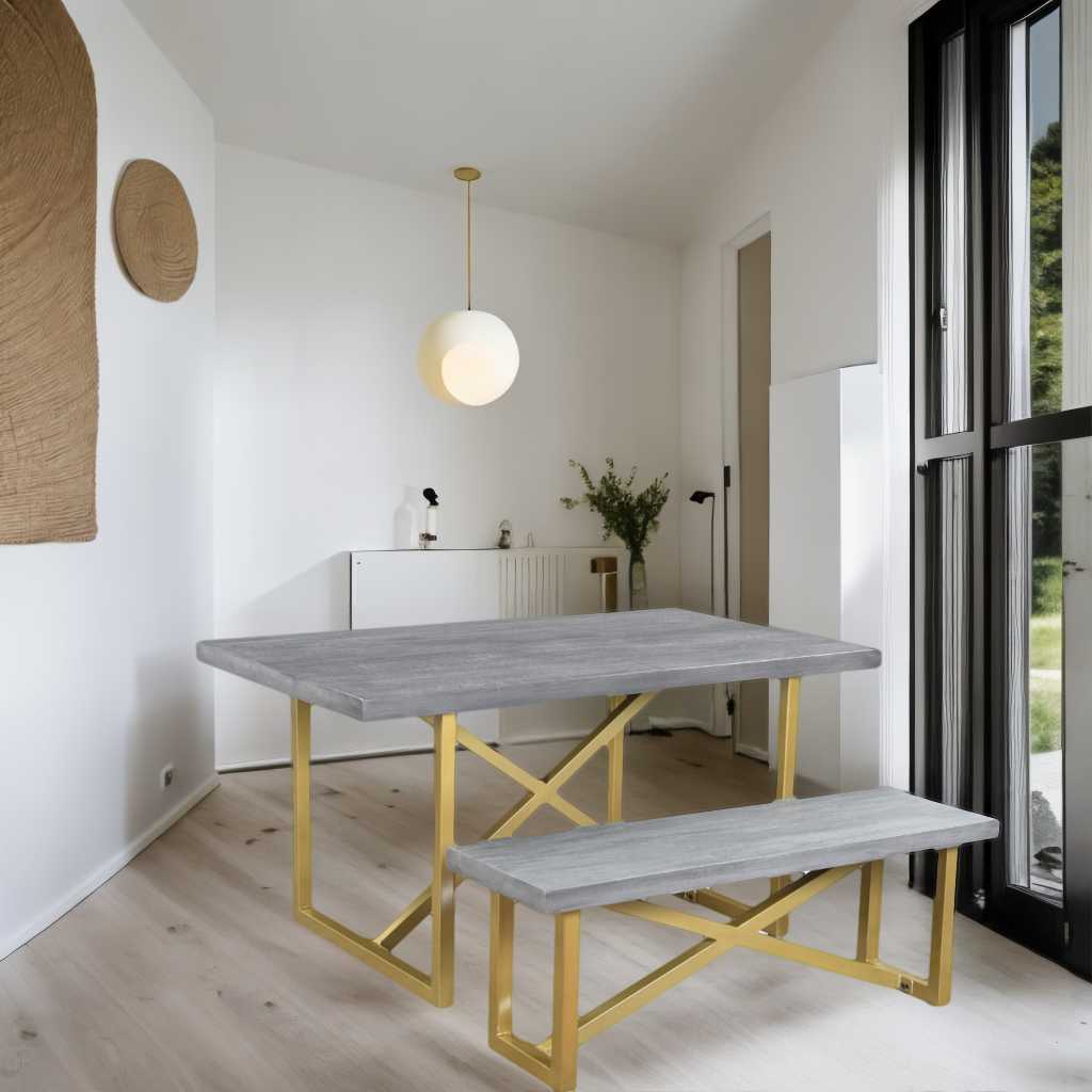 Raven Grey Gold Bench