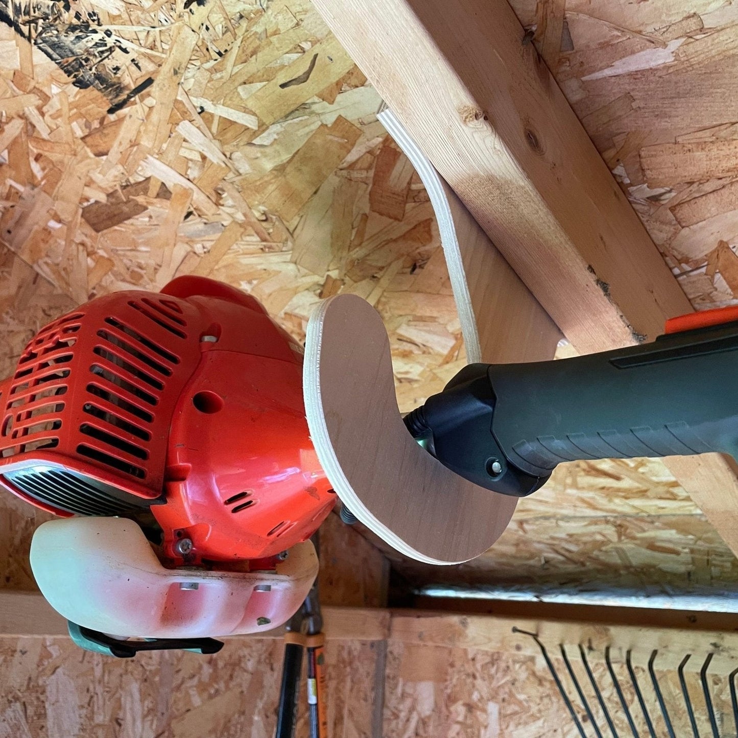 Ceiling Mounted Weed Wacker Rack