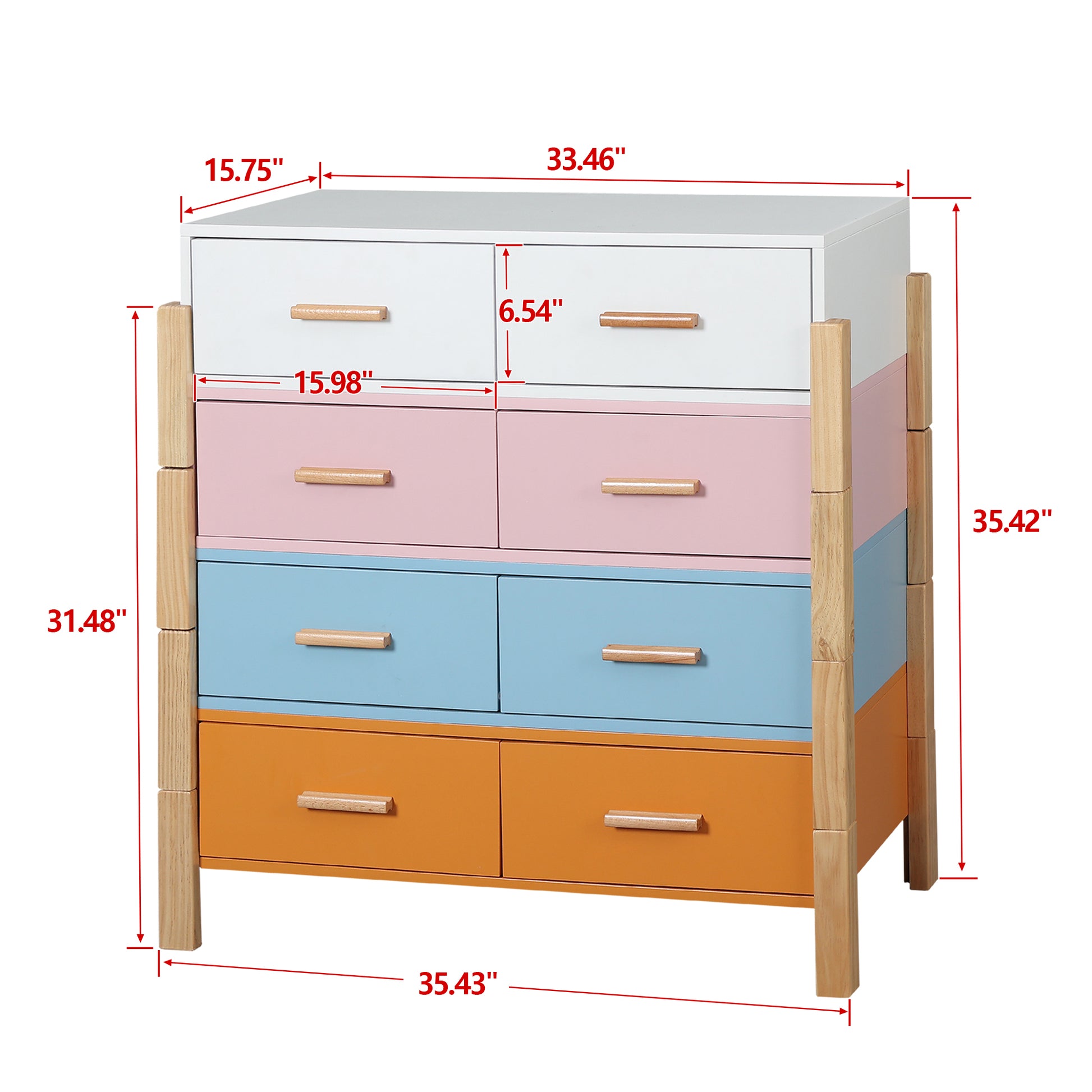 Solid Wood Colorful Free Combination Storage Cabinet Dresser Drawers_6Solid Wood Colorful Free Combination Storage Cabinet Dresser - Chest of Drawers - baby room